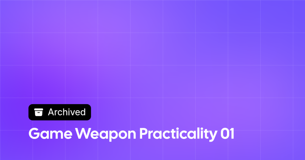 Thumbnail image for Game Weapon Practicality 01