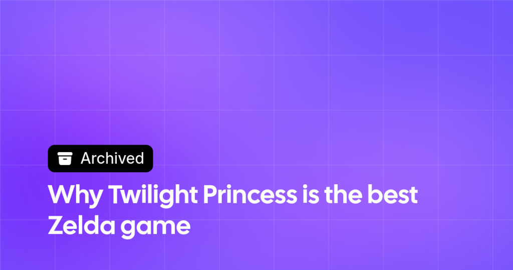Thumbnail image for Why Twilight Princess is the best Zelda game