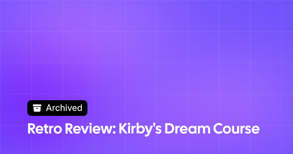 Thumbnail image for Retro Review: Kirby's Dream Course