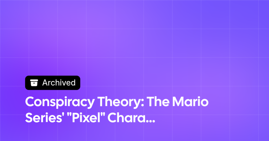 Thumbnail image for Conspiracy Theory: The Mario Series' "Pixel" Characters