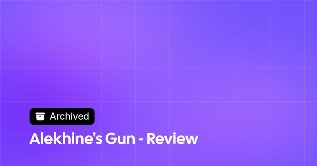 Thumbnail image for Alekhine's Gun - Review