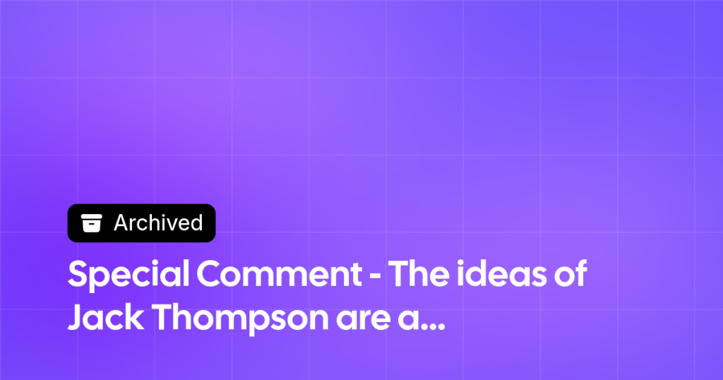 Thumbnail image for Special Comment - The ideas of Jack Thompson are alive and well (Audio)