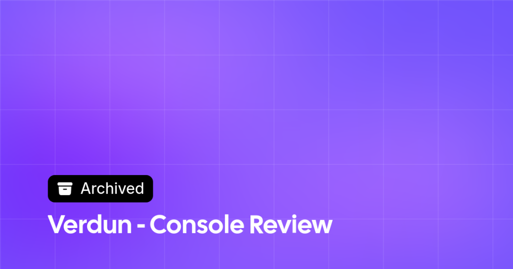 Thumbnail image for Verdun - Console Review
