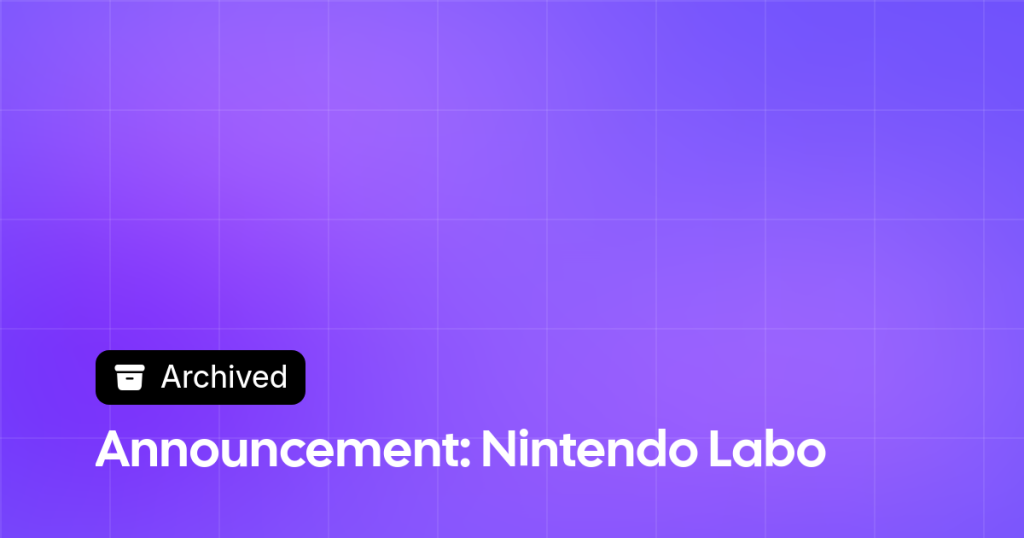 Thumbnail image for Announcement: Nintendo Labo