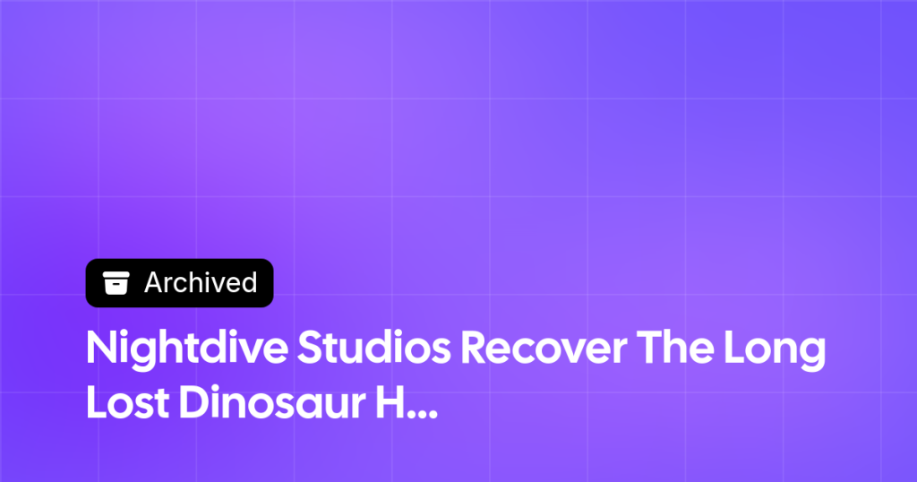 Thumbnail image for Nightdive Studios Recover The Long Lost Dinosaur Hunter Turok For The Switch